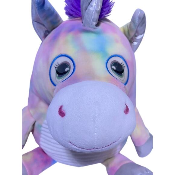 Hug Fun Unicorn Plush 16" Tall With Halo Winking Eyes Pink Pastels - Picture 3 of 8